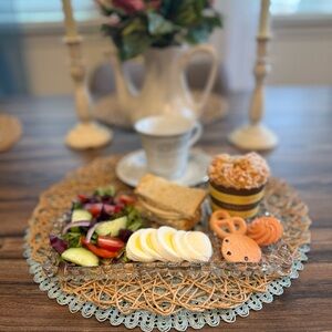 Vintage 1940-50's Hazel Atlas Snack Sip & Smote Glass Service Tray Cup & Saucer